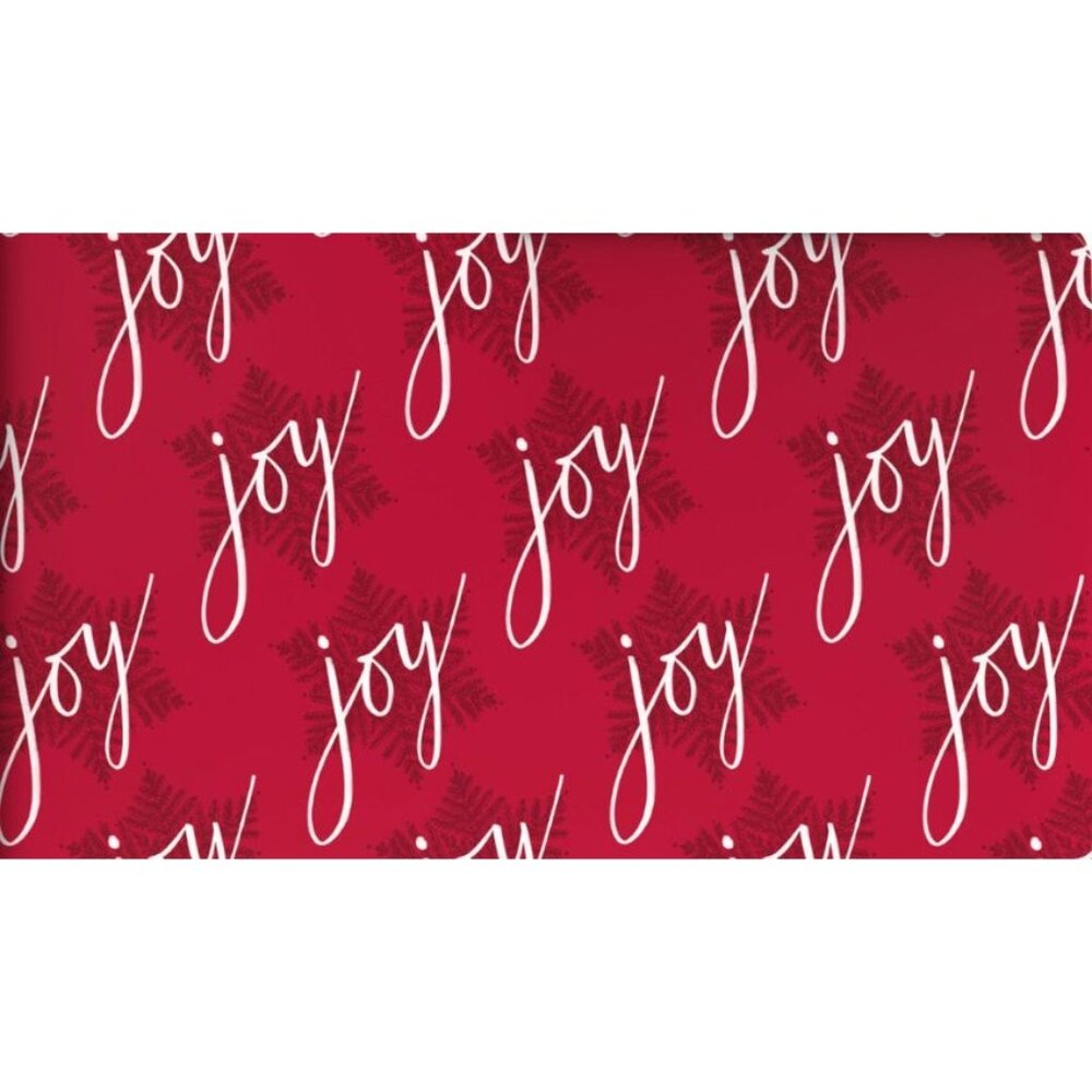 Hallmark Wrapping Paper Christmas Joy Snowflakes on Red 22.5 sq ft Roll Holiday